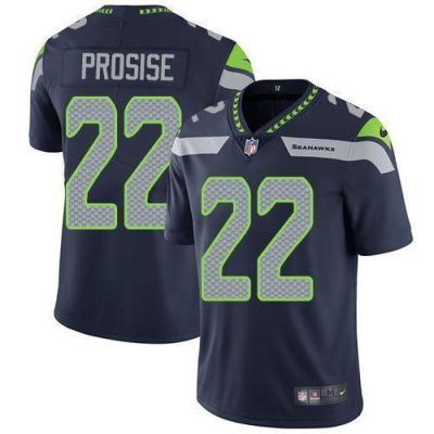 Nike Seattle Seahawks #22 C. J. Prosise Steel Blue Team Color Stitched NFL Vapor Untouchable Limited Jersey