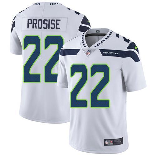 Nike Seattle Seahawks #22 C. J. Prosise White Stitched NFL Vapor Untouchable Limited Jersey