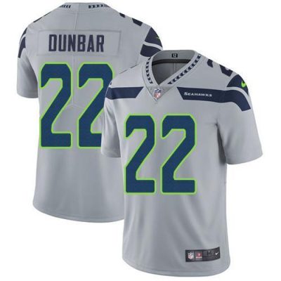 Nike Seattle Seahawks #22 Quinton Dunbar Grey Alternate Stitched NFL Vapor Untouchable Limited Jersey