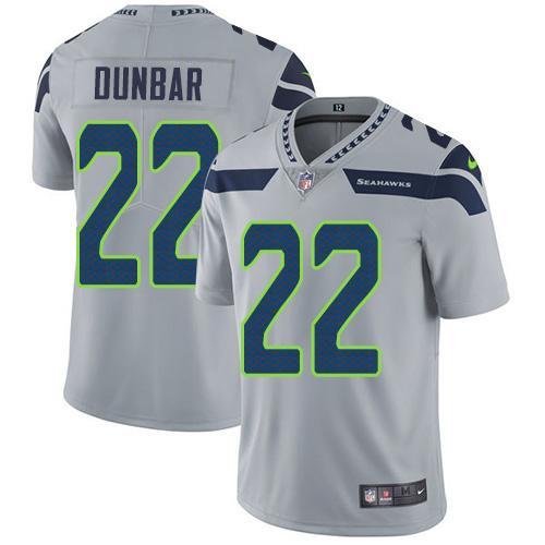 Nike Seattle Seahawks #22 Quinton Dunbar Grey Alternate Stitched NFL Vapor Untouchable Limited Jersey