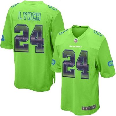 Nike Seattle Seahawks #24 Marshawn Lynch Green Alternate Stitched NFL Limited Strobe Jersey