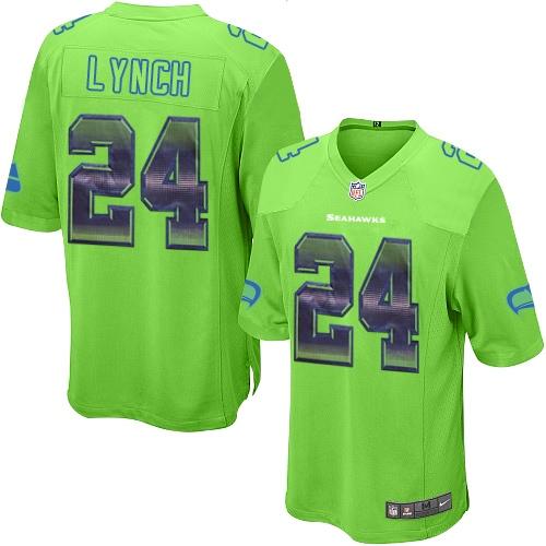 Nike Seattle Seahawks #24 Marshawn Lynch Green Alternate Stitched NFL Limited Strobe Jersey