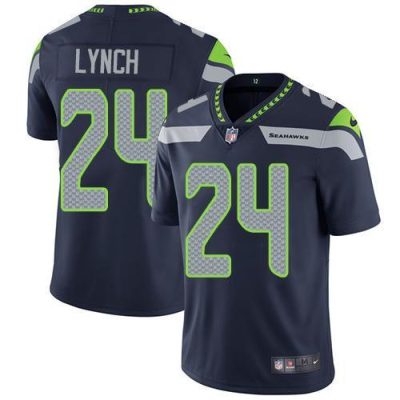 Nike Seattle Seahawks #24 Marshawn Lynch Steel Blue Team Color Stitched NFL Vapor Untouchable Limited Jersey