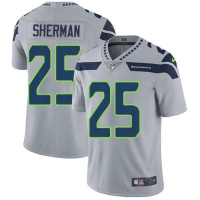 Nike Seattle Seahawks #25 Richard Sherman Grey Alternate Stitched NFL Vapor Untouchable Limited Jersey