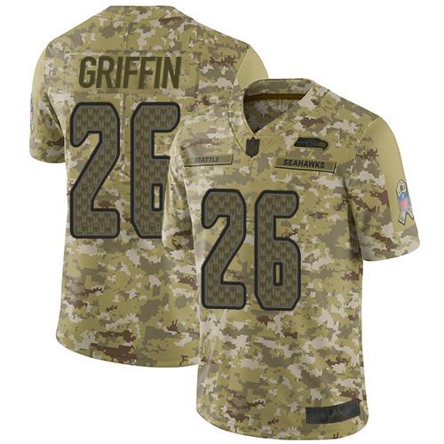 Nike Seattle Seahawks #26 Shaquem Griffin Camo Stitched NFL Limited 2018 Salute To Service Jersey