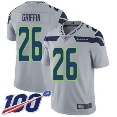 Nike Seattle Seahawks #26 Shaquem Griffin Grey Alternate Stitched NFL 100th Season Vapor Limited Jersey