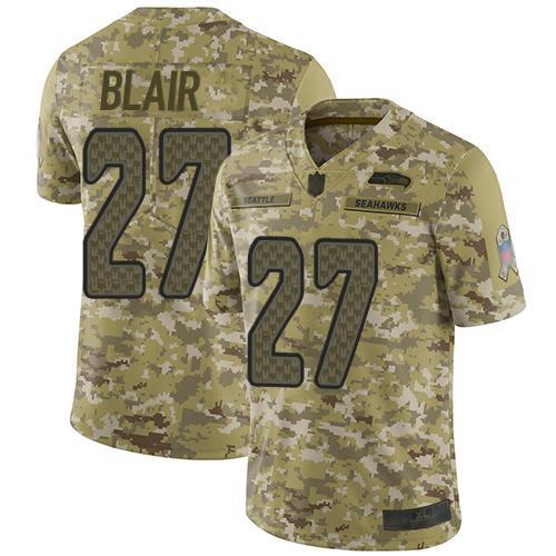 Nike Seattle Seahawks #27 Marquise Blair Camo Stitched NFL Limited 2018 Salute To Service Jersey