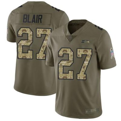 Nike Seattle Seahawks #27 Marquise Blair Olive/Camo Stitched NFL Limited 2017 Salute To Service Jersey