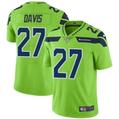 Nike Seattle Seahawks #27 Mike Davis Green Stitched NFL Limited Rush Jersey