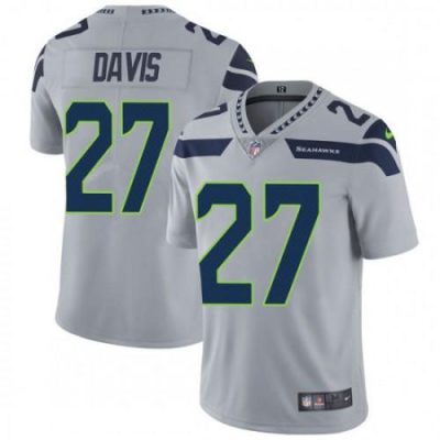 Nike Seattle Seahawks #27 Mike Davis Grey Alternate Stitched NFL Vapor Untouchable Limited Jersey