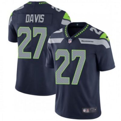 Nike Seattle Seahawks #27 Mike Davis Steel Blue Team Color Stitched NFL Vapor Untouchable Limited Jersey