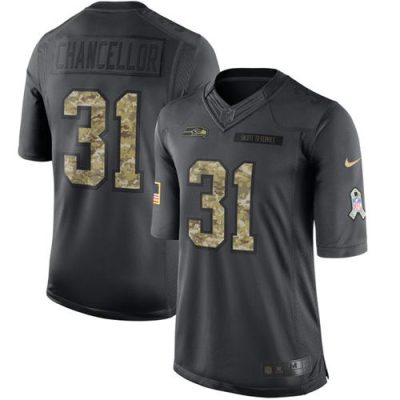 Nike Seattle Seahawks #31 Kam Chancellor Black Stitched NFL Limited 2016 Salute to Service Jersey