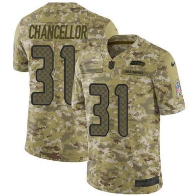 Nike Seattle Seahawks #31 Kam Chancellor Camo Stitched NFL Limited 2018 Salute To Service Jersey