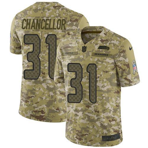 Nike Seattle Seahawks #31 Kam Chancellor Camo Stitched NFL Limited 2018 Salute To Service Jersey