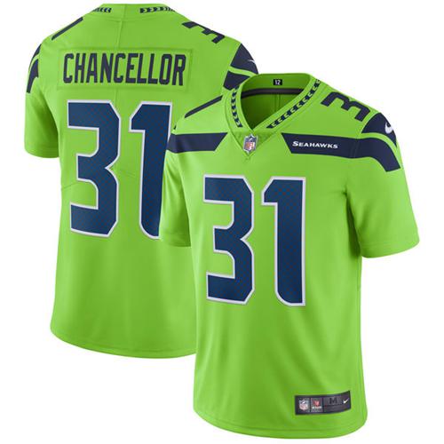 Nike Seattle Seahawks #31 Kam Chancellor Green Stitched NFL Limited Rush Jersey