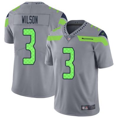 Nike Seattle Seahawks #3 Russell Wilson Gray Stitched NFL Limited Inverted Legend Jersey