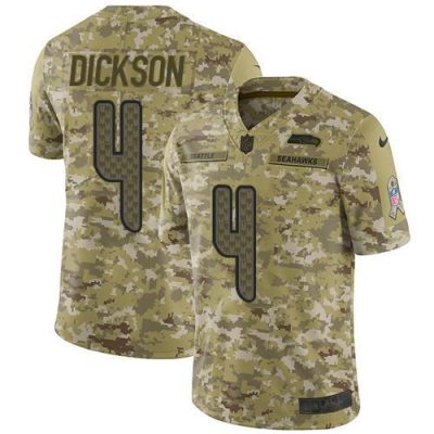 Nike Seattle Seahawks #4 Michael Dickson Camo Stitched NFL Limited 2018 Salute To Service Jersey