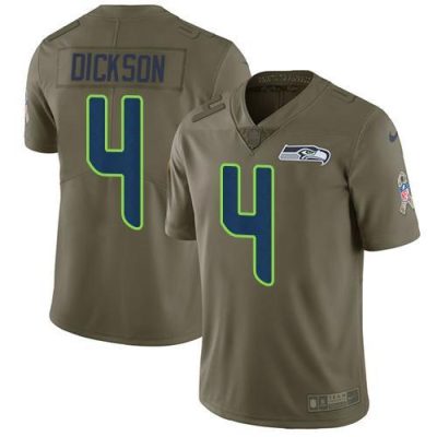 Nike Seattle Seahawks #4 Michael Dickson Olive Stitched NFL Limited 2017 Salute To Service Jersey