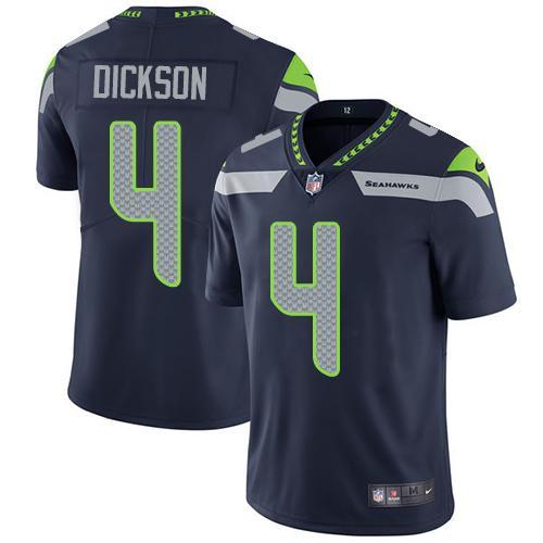 Nike Seattle Seahawks #4 Michael Dickson Steel Blue Team Color Stitched NFL Vapor Untouchable Limited Jersey