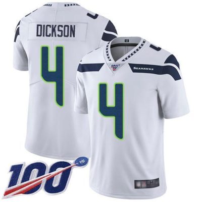 Nike Seattle Seahawks #4 Michael Dickson White Stitched NFL 100th Season Vapor Limited Jersey