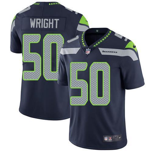 Nike Seattle Seahawks #50 K.J. Wright Steel Blue Team Color Stitched NFL Vapor Untouchable Limited Jersey