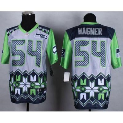 Nike Seattle Seahawks #54 Bobby Wagner Grey Stitched NFL Elite Noble Fashion Jersey