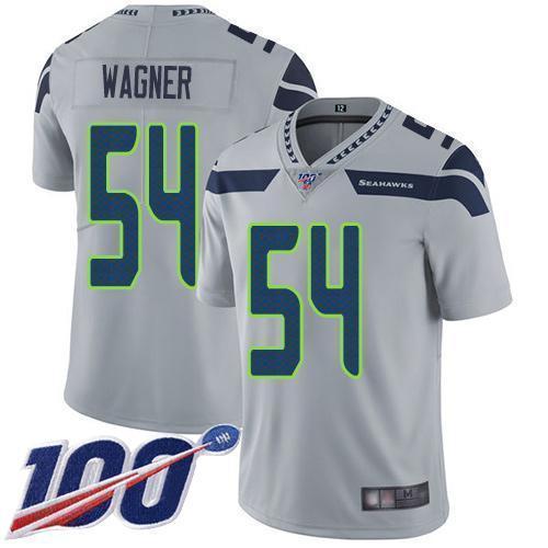 Nike Seattle Seahawks #54 Bobby Wagner Grey Alternate Stitched NFL 100th Season Vapor Limited Jersey