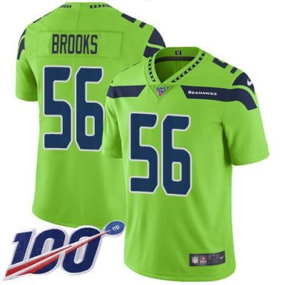 Nike Seattle Seahawks #56 Jordyn Brooks Green Stitched NFL Limited Rush 100th Season Jersey