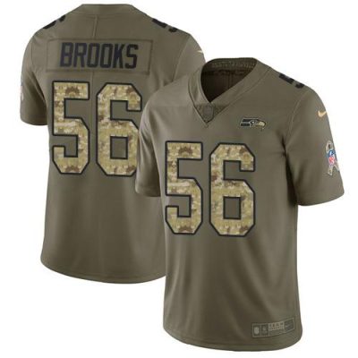 Nike Seattle Seahawks #56 Jordyn Brooks Olive/Camo Stitched NFL Limited 2017 Salute To Service Jersey