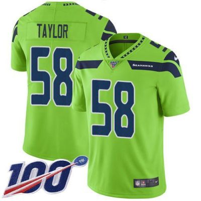 Nike Seattle Seahawks #58 Darrell Taylor Green Stitched NFL Limited Rush 100th Season Jersey