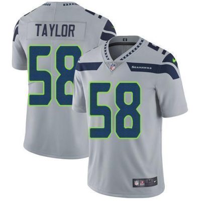 Nike Seattle Seahawks #58 Darrell Taylor Grey Alternate Stitched NFL Vapor Untouchable Limited Jersey