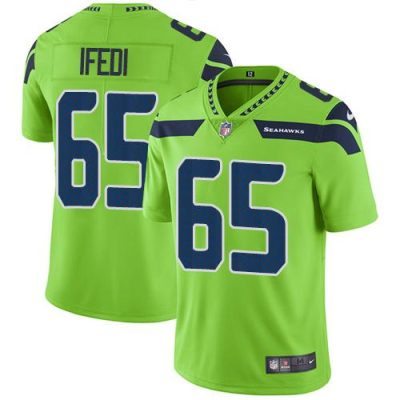Nike Seattle Seahawks #65 Germain Ifedi Green Stitched NFL Limited Rush Jersey