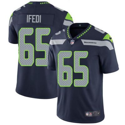 Nike Seattle Seahawks #65 Germain Ifedi Steel Blue Team Color Stitched NFL Vapor Untouchable Limited Jersey