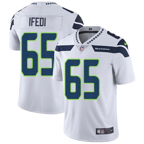 Nike Seattle Seahawks #65 Germain Ifedi White Stitched NFL Vapor Untouchable Limited Jersey