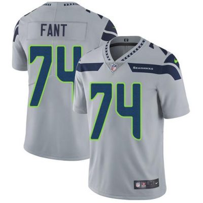 Nike Seattle Seahawks #74 George Fant Grey Alternate Stitched NFL Vapor Untouchable Limited Jersey