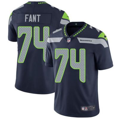 Nike Seattle Seahawks #74 George Fant Steel Blue Team Color Stitched NFL Vapor Untouchable Limited Jersey