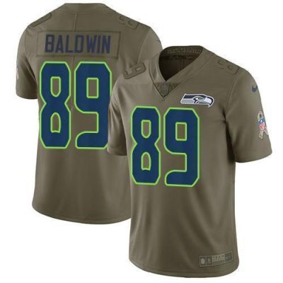 Nike Seattle Seahawks #89 Doug Baldwin Olive Stitched NFL Limited 2017 Salute to Service Jersey