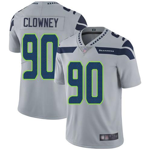 Nike Seattle Seahawks #90 Jadeveon Clowney Grey Alternate Stitched NFL Vapor Untouchable Limited Jersey