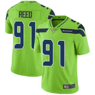 Nike Seattle Seahawks #91 Jarran Reed Green Stitched NFL Limited Rush Jersey