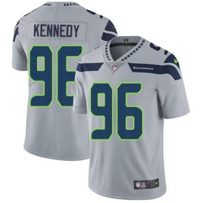Nike Seattle Seahawks #96 Cortez Kennedy Grey Alternate Stitched NFL Vapor Untouchable Limited Jersey