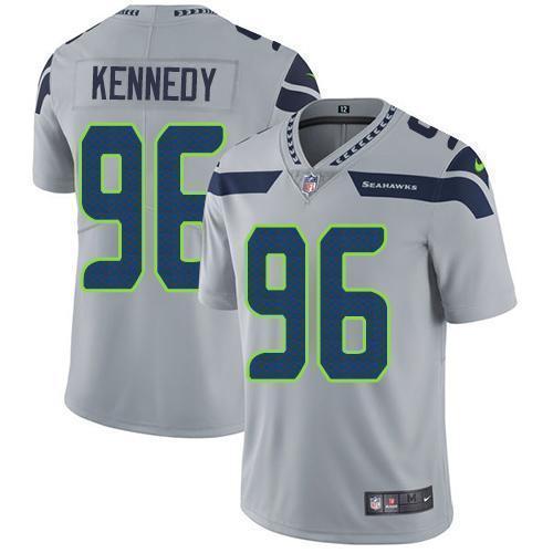 Nike Seattle Seahawks #96 Cortez Kennedy Grey Alternate Stitched NFL Vapor Untouchable Limited Jersey