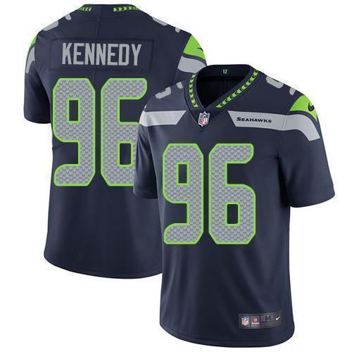 Nike Seattle Seahawks #96 Cortez Kennedy Steel Blue Team Color Stitched NFL Vapor Untouchable Limited Jersey