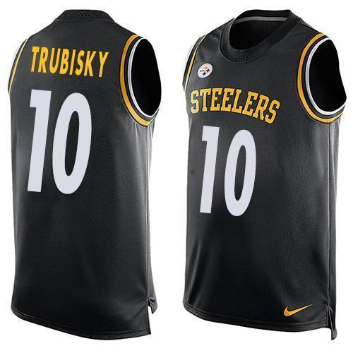 Nike Steelers #10 Mitchell Trubisky Black Team Color Stitched NFL Limited Tank Top Jersey
