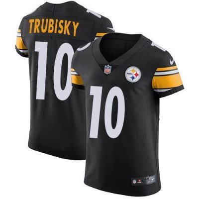 Nike Steelers #10 Mitchell Trubisky Black Team Color Stitched NFL Vapor Untouchable Elite Jersey