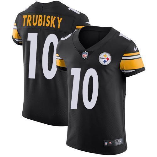 Nike Steelers #10 Mitchell Trubisky Black Team Color Stitched NFL Vapor Untouchable Elite Jersey