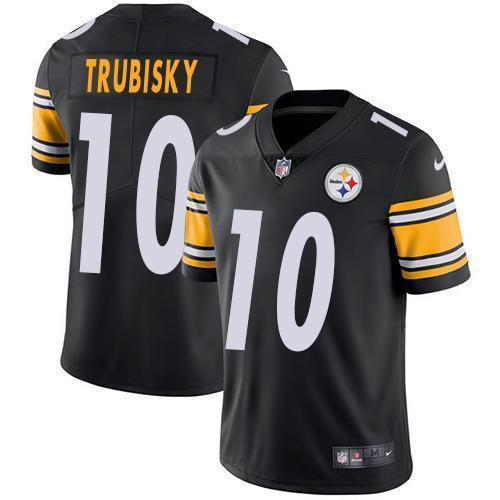 Nike Steelers #10 Mitchell Trubisky Black Team Color Stitched NFL Vapor Untouchable Limited Jersey