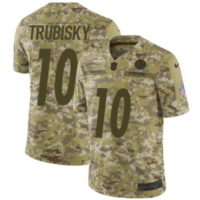 Nike Steelers #10 Mitchell Trubisky Camo Stitched NFL Limited 2018 Salute To Service Jersey