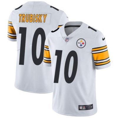 Nike Steelers #10 Mitchell Trubisky White Stitched NFL Vapor Untouchable Limited Jersey