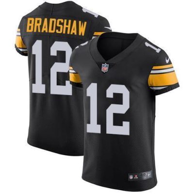Nike Steelers #12 Terry Bradshaw Black Alternate Stitched NFL Vapor Untouchable Elite Jersey