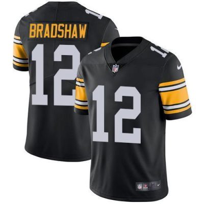 Nike Steelers #12 Terry Bradshaw Black Alternate Stitched NFL Vapor Untouchable Limited Jersey